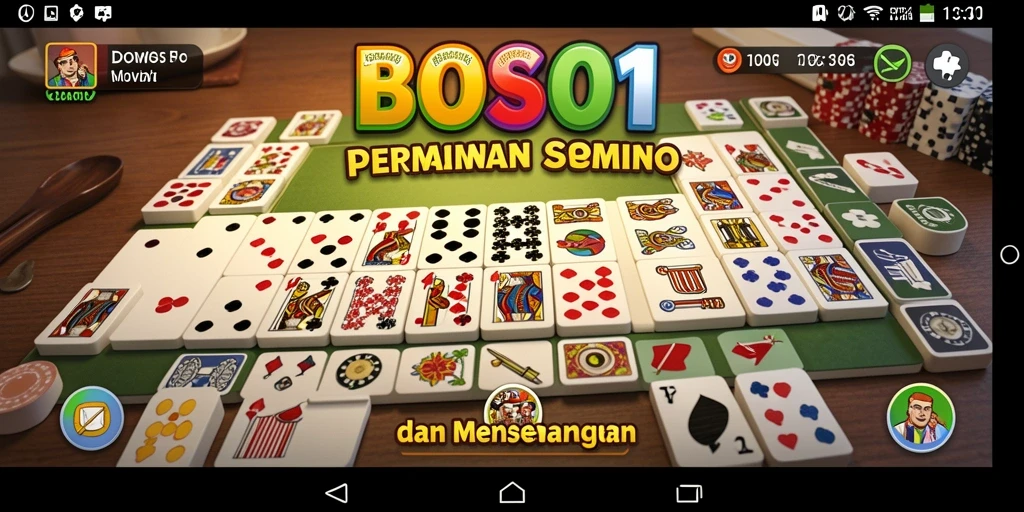 Tampilan gameplay Domino di BOS01 yang menarik dan interaktif.