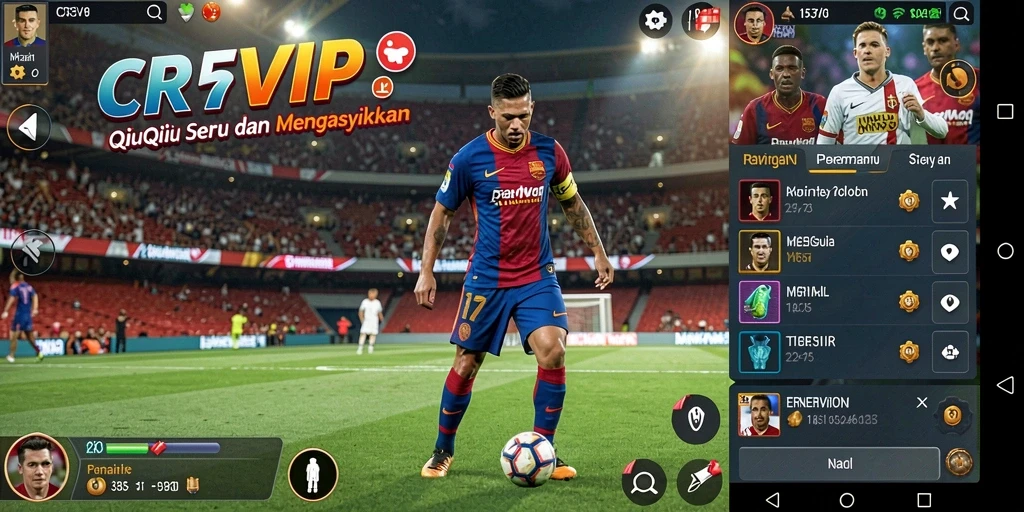 Screenshot gameplay QiuQiu CR7VIP yang mendebarkan.