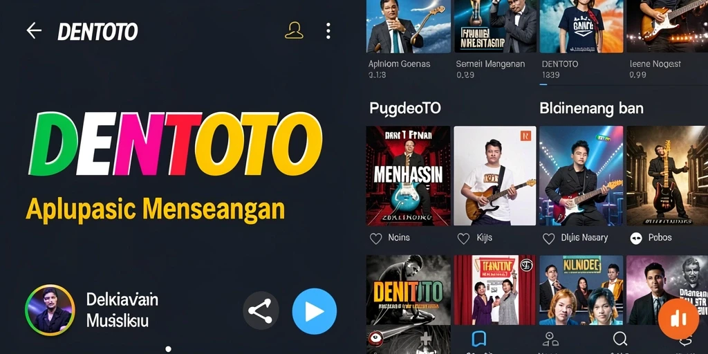 Screenshot DENTOTO menampilkan gameplay kreatif dan interaktif di dunia musik.