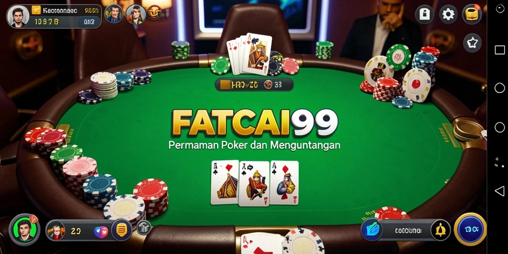 Screenshot menampilkan gameplay seru poker di FATCAI99.