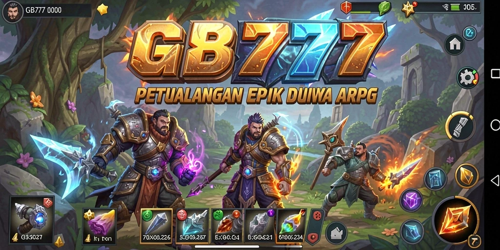 Screenshot gameplay ARPG yang menggambarkan aksi seru dalam GB777.