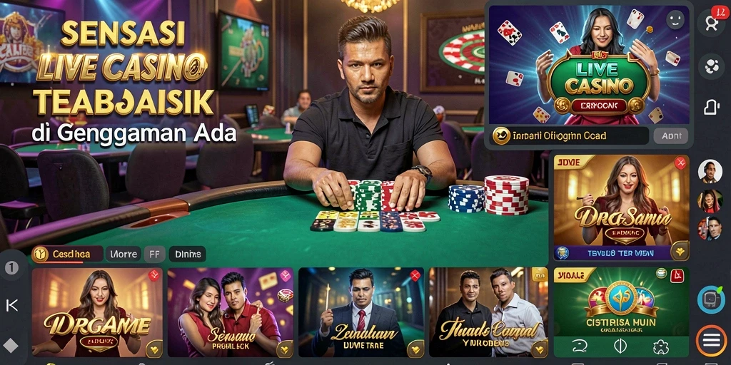 Screenshot IDRGAME menampilkan dealer langsung yang berinteraksi dengan pemain.