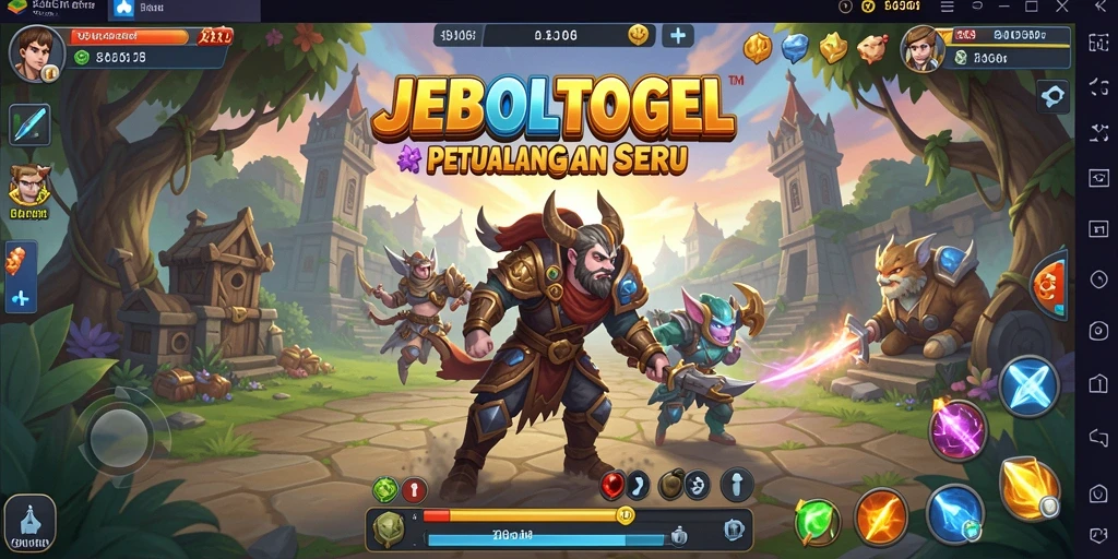 Gambaran gameplay seru dalam JEBOLTOGEL, menampilkan aksi RPG.