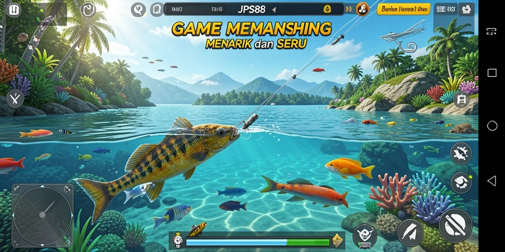 Gameplay memancing seru dengan berbagai lokasi indah di JPS88.