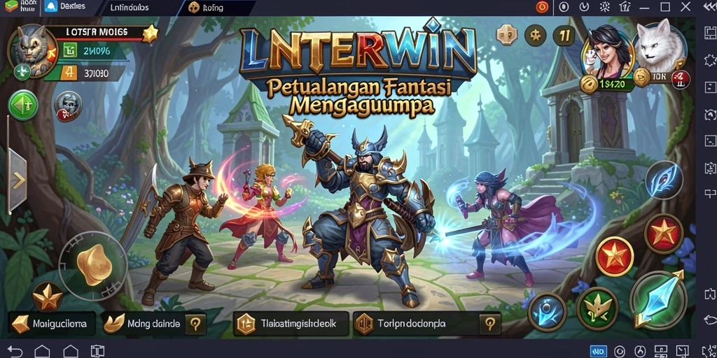 Tampilan menarik dari gameplay RPG LNTERWIN