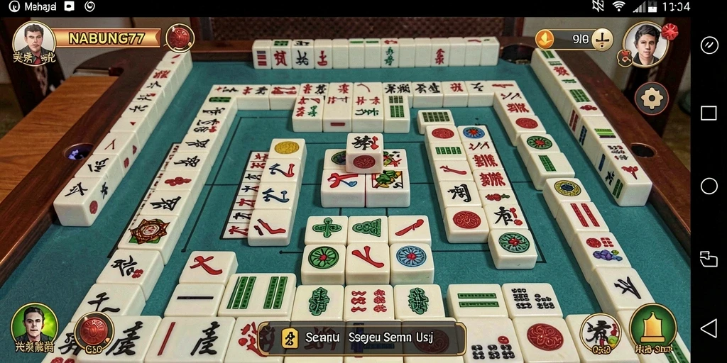 Tampilan gameplay Mahjong yang menantang dan menarik.