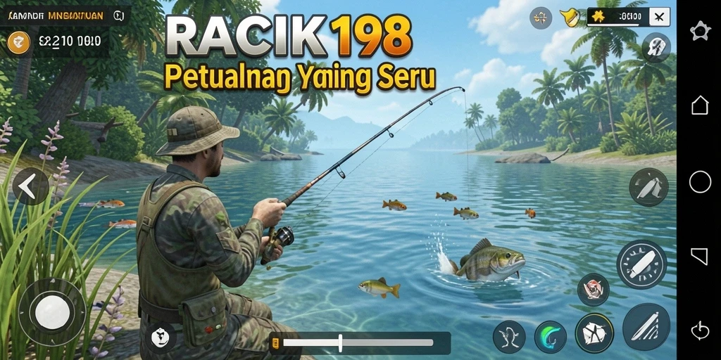 Tangkapan ikan terbesar dalam gameplay memancing yang seru.