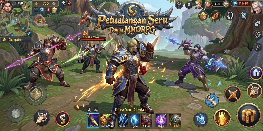Tampilan gameplay menarik dalam dunia MMORPG RK88.