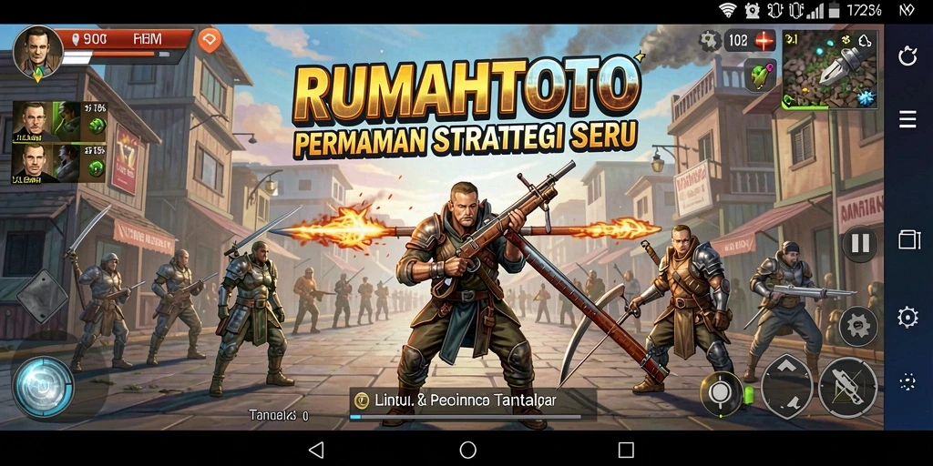 Tampilan gameplay RUMAHTOTO yang mendebarkan dan strategis.